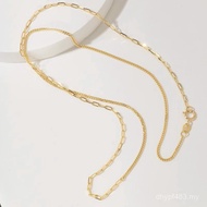 Twist Plain Chain Colorful Gold Water Shell Cross Chain AB Gold Necklace Stitching 18k Wholesale Ros