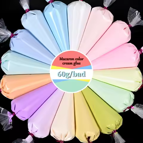 60g/pack Macaron Color Cream Glue DIY Craft Supplies Cake Decorating Piping Cream New Compound Color