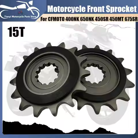 15T Motorcycle Front Sprocket For CFMOTO 400 650NK 450SR 450MT 675SR 700MT 700CL-X Chain Wheel Front