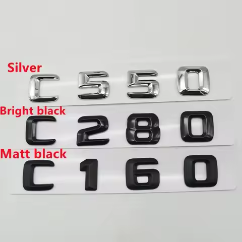 3D ABS Trunk Emblem Badge Logo For Mercedes-Benz W202 W203 W204 W205 C32 C36 C43 C63 C55 C200 C220 C