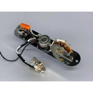 Tele Control Panel with Custom Basin Oak Switch, Orange Capacitor