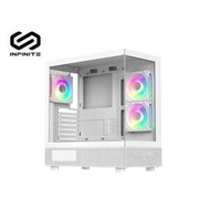 松聖 S430海景房 ATX 機殼（內含前2後1-ARGB 風扇含控制板)-白