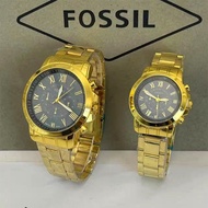 ☫ ℗ ☃ FOSSIL new Couple Watch 18K Gold Watch for Women and Men Wedding Watch