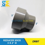 Vlok Sok 3 x 2 inch PVC Reducer Sock 3 x 2" Orbit Increaser/ Over Sock/ 3 x 2 D 3 x 2 Drop/