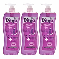 ครีมอาบน้ำ Deya Shower Gel Q10 Hydrolize Collagen Green Tea 1000 ml. (3 ขวด)