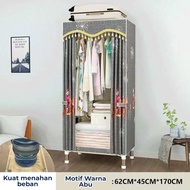 Inaso Lemari Pakaian Tirai Kain Jumbo Anti Debu Lemari Baju Gantung Rak Organizer  Rak Baju HSH116