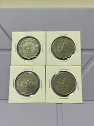 （十角形伍圓76年四枚）香港硬幣英女王伊利沙伯1976年五元Government of Hong Kong Queen Elizabeth ll 1976 $5