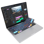 JCPal Adobe Premiere Pro Shortcut Guide Keyboard Cover for 2021/2023 M1/M2/M3 Apple MacBook Pro 14 i