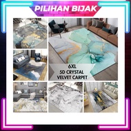 6XL 300x200cm 3d Crystal Velvet Carpet Karpet Gulung Karpet Alas Kaki Rug Floor Mat Home Decor Carpe