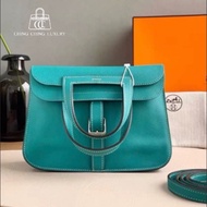 Hermes🌈Mini Halzan💚U1維羅納綠銀扣💚99新🌟Swift皮🌟