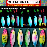 METAL JIG PLUS HOOK FUL GID 40gram 30gram 20gram metal jig 30gram micro jig plus hook slow rocker ji