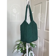 Crochet bag Grunge Model Dark Green