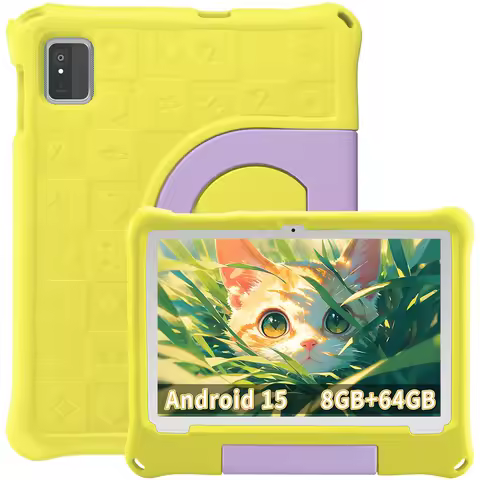 Android 15 Kids Tablet 10.1" HD 8GB RAM 64GB ROM 1TB Expand WiFi6 2MP+5MP Camera 5000mAh Educational