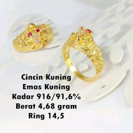 Cincin Kuning emas kuning singapore 916 363Ct Murah