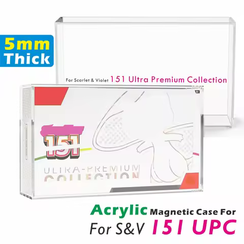 Acrylic Magnetic Display Case For 151 UPC Case 5MM Acrylic Clear Storage Box For Scarlet & Violet 15