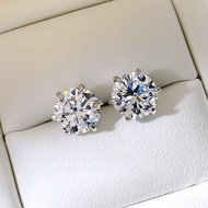 7.7x7.7mm Approx 2ct Simulated Diamond Earrings