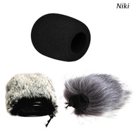 Niki Artifical Fur Windscreen Cover Microphone Windproof Windshield Filter Foam For Audio- Technica 