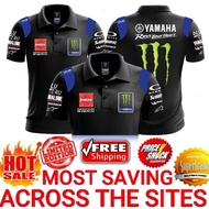 Moto GP Yamaha Monster Racing Team In Polo cổ áo ngắn tay áo thun 2024
