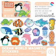 Magnetic Puzzle Toy Letters Numbers Animal Vehicle Refrigerator Sticker 8 Themes Fridge Sticker Earl