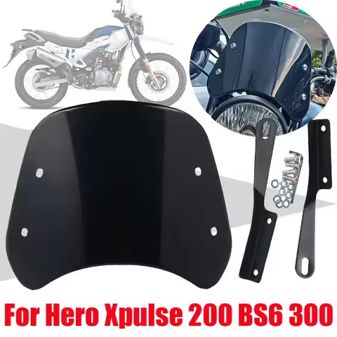 For Hero Xpulse 200 BS6 200T 300 Motorcycle Accessories Retro Windscreen Windshield Wind Screen Defl