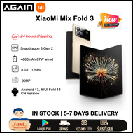 Brand New Xiaomi Mix Fold 3 CN Version 5G Snapdragon 8 Gen 2 Smartphone Folded Screen 8.03 inches 120Hz, HDR10+ 4800mAh 67W  สมาร์ทโฟน