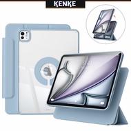 Vỏ iPad KENKE Vỏ acrylic trong suốt có thể tháo rời 3 trong 1 cho ipad 2024 Air thế hệ thứ 6 13 inch