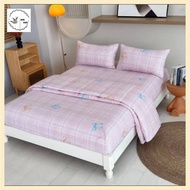 AMZ 3 in 1 Ribbon Design Bedsheet QueenSize Bedsheet Double Size Bedsheet Single bedsheet