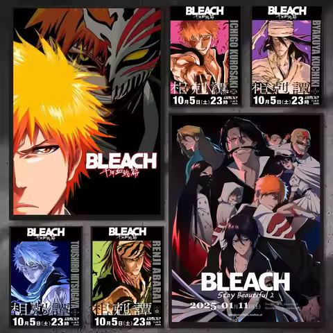 Anime B-BLEACH Poster Modern Aesthetic Canvas Wall Art Poster Cool Room Stuff Bedroom Decor