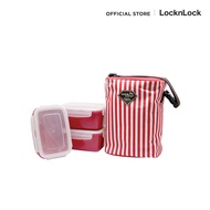 Not For Sale LocknLock ชุดกล่องใส่อาหารทรงเหลี่ยม สีแดง Rectangular Lunch box - Red HAF101R3