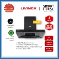 FREE SHIPPING  LIVINOX COOKER HOOD LCH-ROCK-90BL (1400m3/h)