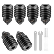 6PCS Nozel Keluli Keras 0.4mm untuk Pencetak 3D Bambu Lab X1/X1C/P1S/P1P, Kit Nozel dengan 2 Alat Pe