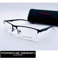 Frame Kacamata Porsche Design Half Metal Pria Sporty Minus Baca F1603 Terjangkau & Original