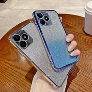 For OPPO Realme C63 Case Realme C61 Narzo N63 Phone Case Shiny Glitter Plating Silicone Camera Lens 