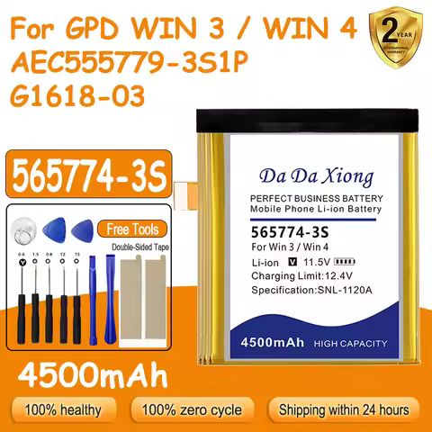 4500mAh 565774-3S AEC555779-3S1P G1618-03 Replace Battery for GPD WIN 3 4 WIN3 win4