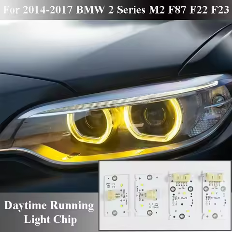 M2 For BMW F22 LCI Yellow Angel Eye DRL Boards 2 Series 218 220 i d M240i F23 LED Headlight Daytime 