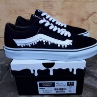 PROMO SEPATU SEKOLAH PRIA WANITA VANS OLD SKOOL MOTIF LUMER HITAM PUTIH AUTENTIC CLASIK SEPATU KETS