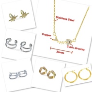 6-Piece Set Female Jewelry Pendant Necklace Earrings Bracelet Ring Gift