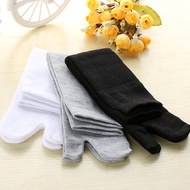 1Pair Japanese Two Toe Socks Men And Women Kimono Flip Flop Sandal Split Ninjia White  Black GreyTabi Toe Socks