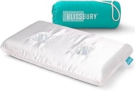 BLISSBURY Ear Pillow with Satin Case | Ear Piercing Pillow Design | 4" to 5" Adjustable Memory Foam Pillow | Ear Hole Pillow for CNH chondrodermatitis Relief, Ear Pain, and Ear Pillow for Piercing