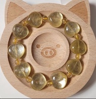 愛心黃金鋰雲母手串