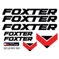 ☃ ﹊ △ FOXTER BIKE DECALS - High Quality Vinyl Stickers
