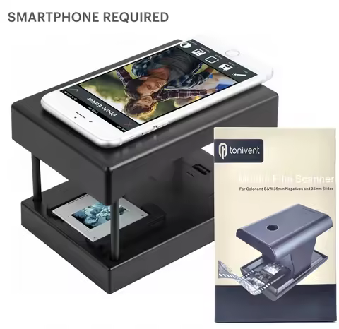 Protable Photo Mobilephone Film Scanner TON169 35/135MM Color Smartphone Film Digital Negative Scann