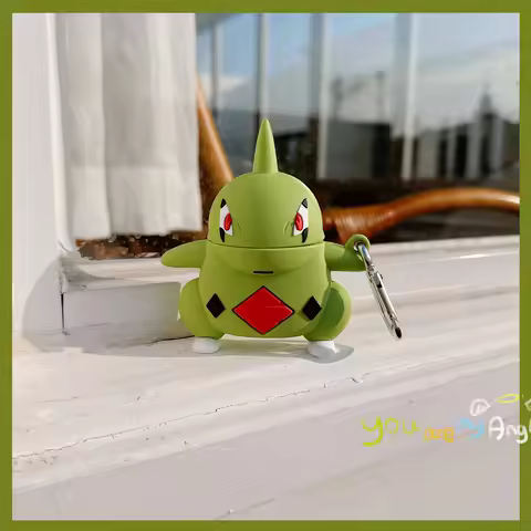 Pokemon Ball Larvitar Monster For Airpods 1 2 3 4 Case,Shockproof Silicone Earphone Cover For Airpod