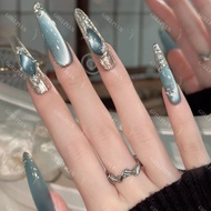 GIRLPLUS {Azure Island} Buiti Unique Azure Cat's Eye Pure Hand-Weared Manicure Whitening GIRLPLUS {A