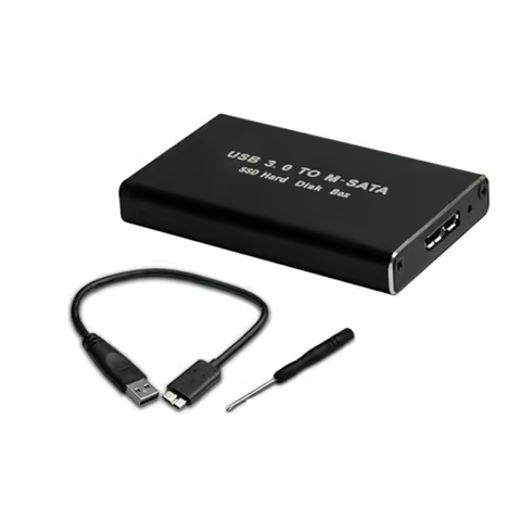 MSATA To USB 3.0 SSD Enclosure External Hard Drive Disk Box For 30X50mm 30X30mm MSATA SSD