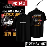 T shirt Baju Lelaki Anime Cotton Premium 100% T shirt Lelaki Short Sleeve Round Neck 200gsm Ready St