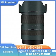 Untuk Sigma 18-50mm F2.8 DC DN untuk Sony Mount Kanta Kamera Pelekat Kot Balut Pelindung Filem Pelin