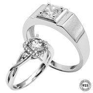 ELFI Adam Charlotte 925 Silver Couple Ring C453