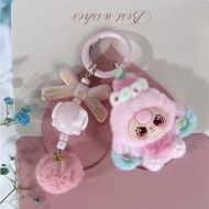Cute Cartoon Bow Plush Keychains cheap small gift ideas for Friends Flocked Toy Figurines Bags Charm