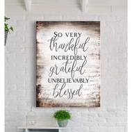 Sense of Artso Very Thankful V13 |blessed Sign|quotes Wall Art|religious Wall Decor|rustic Home Deco